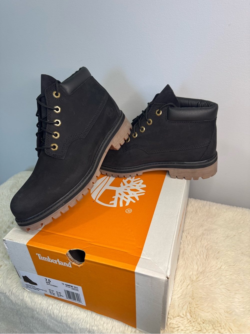 Timberland Black Nubuck  Work Boots size 7.5 men